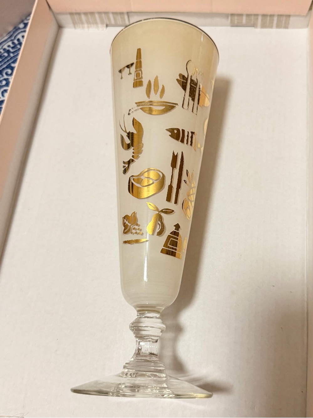 Vintage Libbey Caribbean Calypso Frosted Pilsner or Champagne Flutes- Set of 4